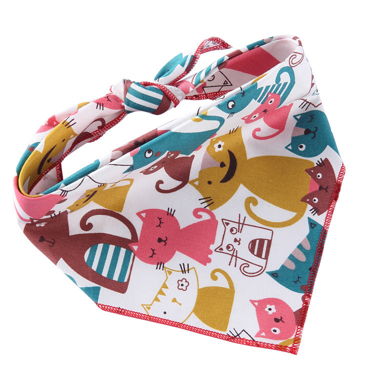 Adjustable Cotton Pet Triangle Scarf