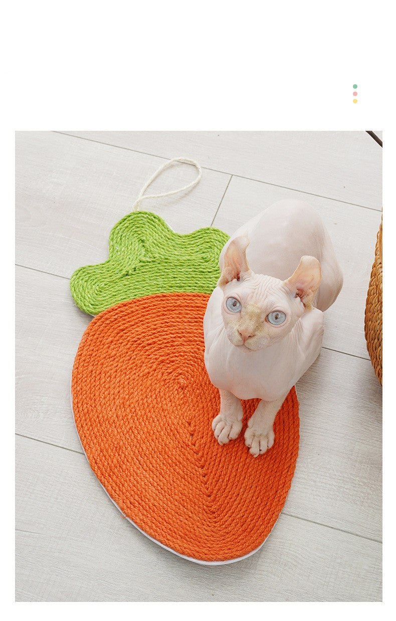 Cat Fruits Linen Mat