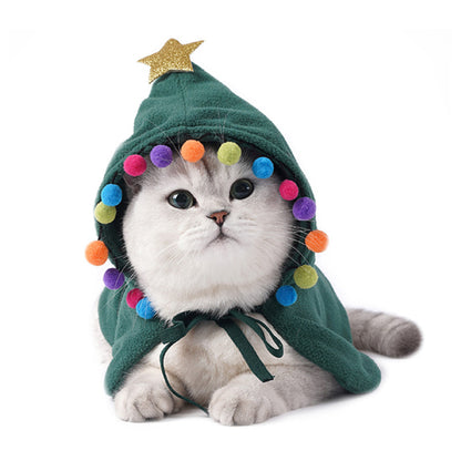 Cute Dog Cat Christmas Cloak