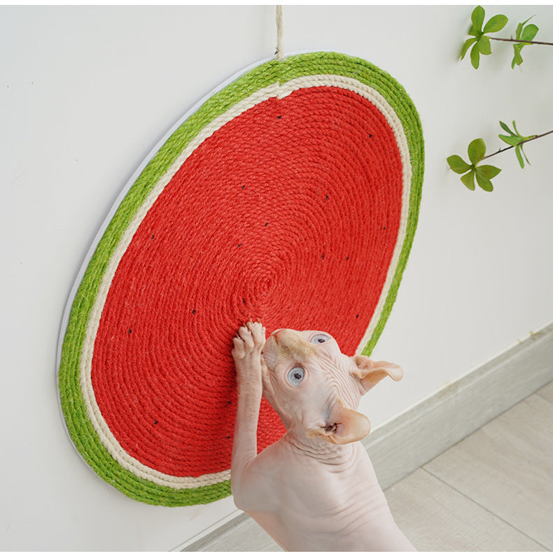 Cat Fruits Linen Mat