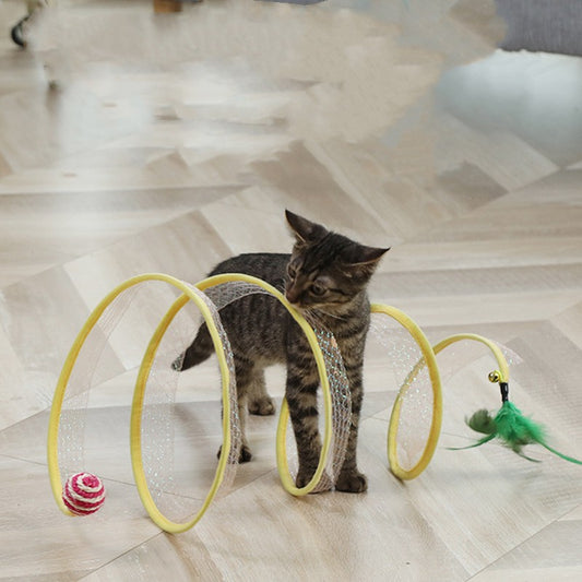 Foldable Kitten Play Tunnel