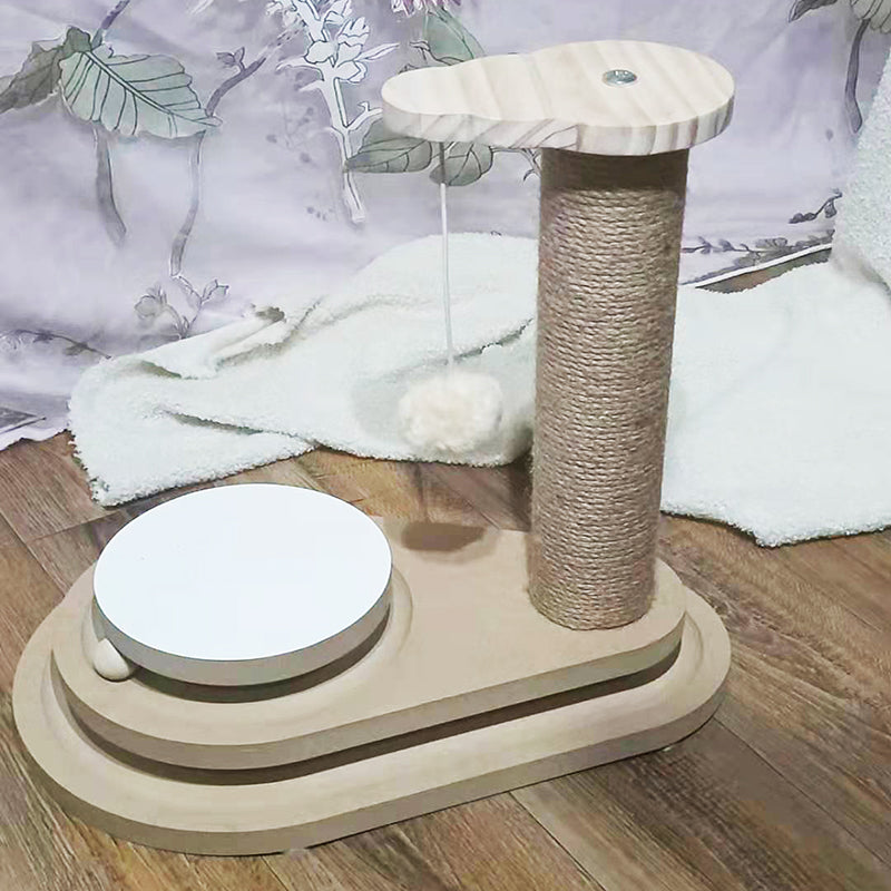 Solid Wood Cat Turntable Bite-Resistant Toy