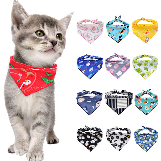 Adjustable Cotton Pet Triangle Scarf